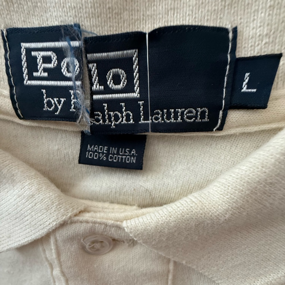 Ralph Lauren Men's Polo Shirt in Light Cream - Picture 3 of 3